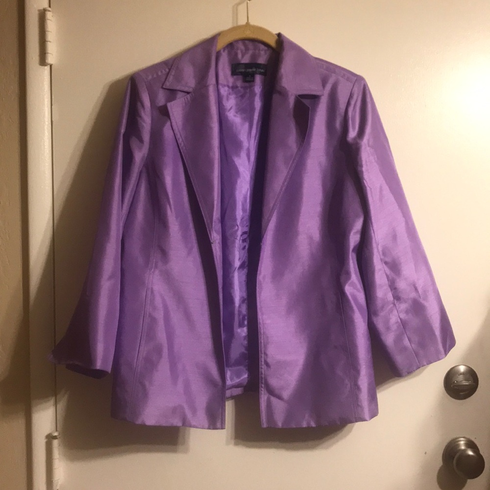 Metallic Purple Lightweight Casual Jacket
